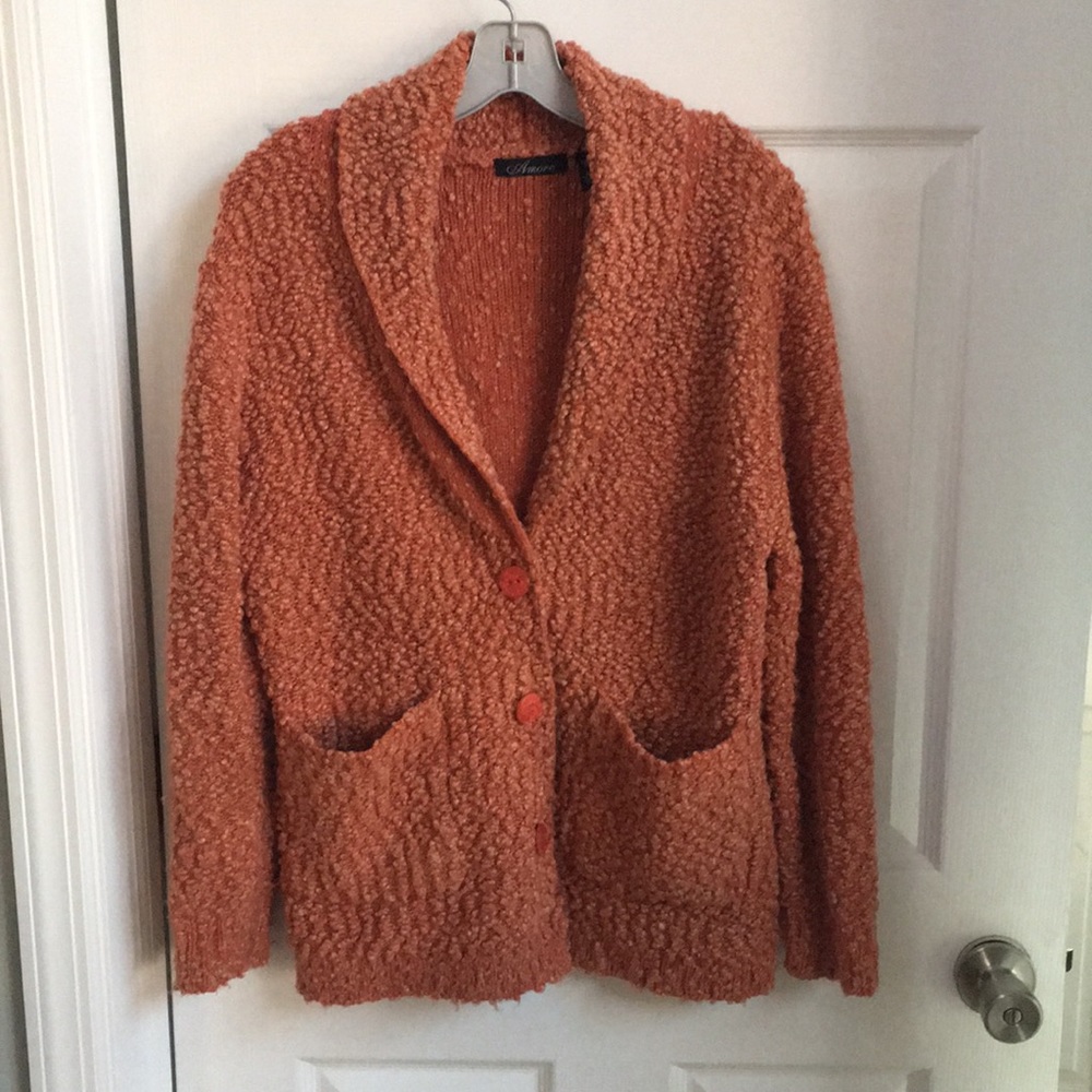 Size Medium Amore Orange Cardigan